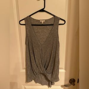 Gray Draped Tank